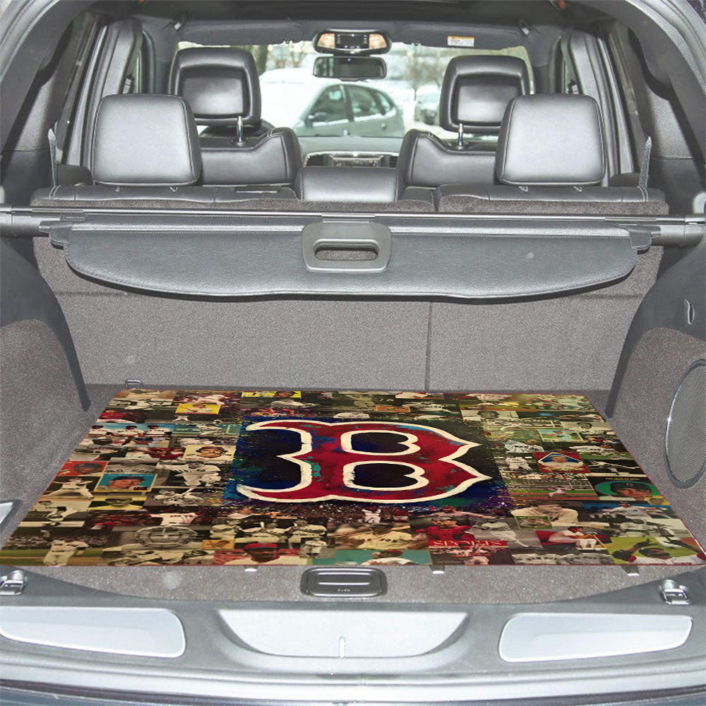 Boston Red Sox Photo Collages Car Trunk Mat Non Slip