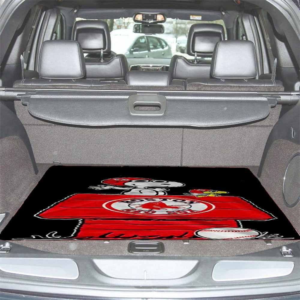 Boston Red Sox Snoopy Car Trunk Mat Non Slip