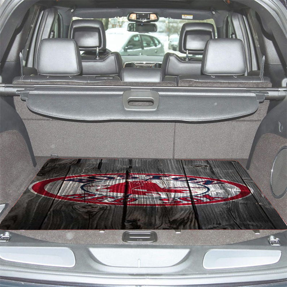Boston Red Sox Wood Car Trunk Mat Non Slip