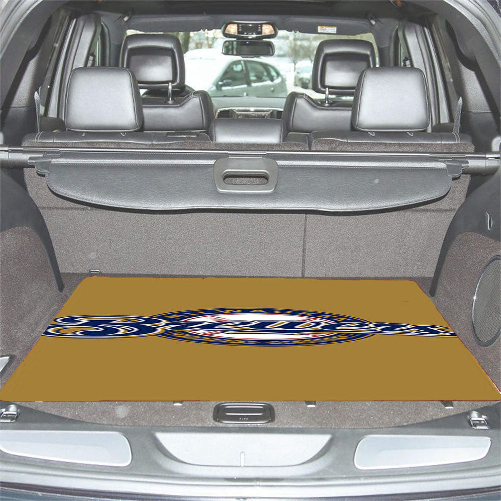 Brewers Baseball Logo Gold Car Trunk Mat Non Slip