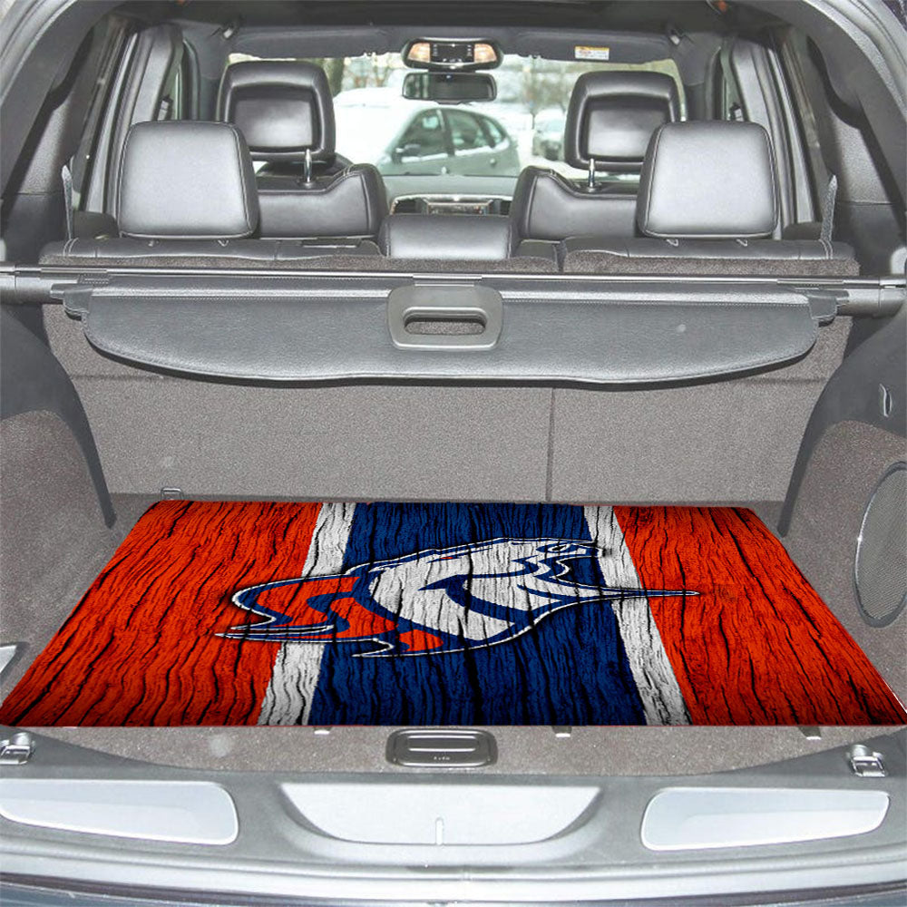 Broncos Denver Logo Wood Texture Car Trunk Mat Non Slip