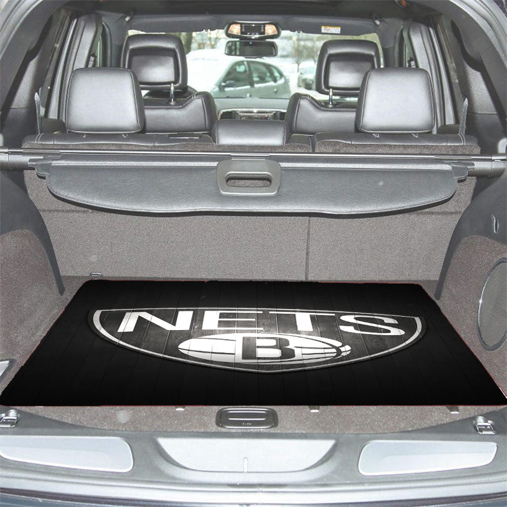 Brooklyn Nets Hardwood 2 Car Trunk Mat Non Slip