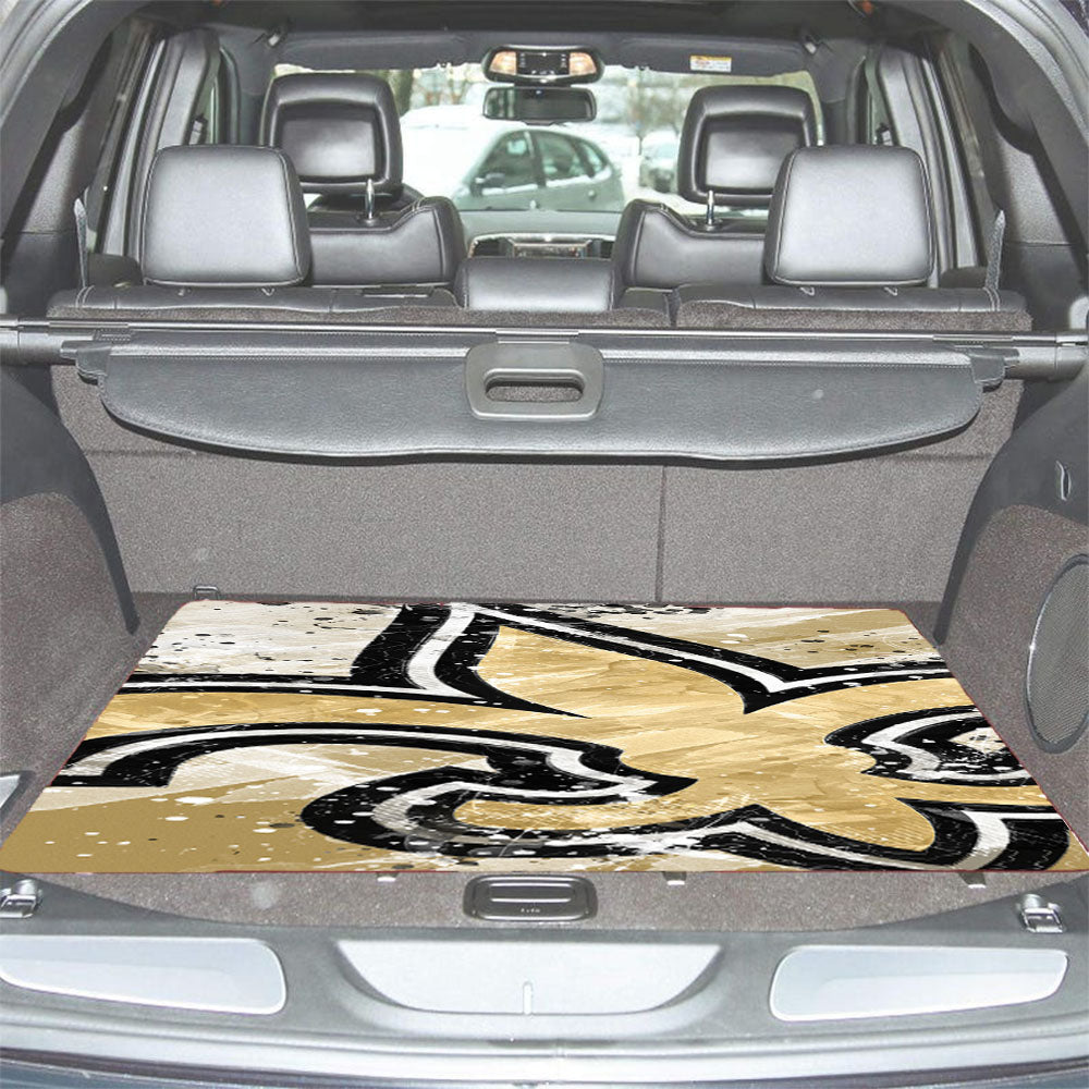 Brush Splat Art Wallpaper New Orleans Saints Car Trunk Mat Non Slip