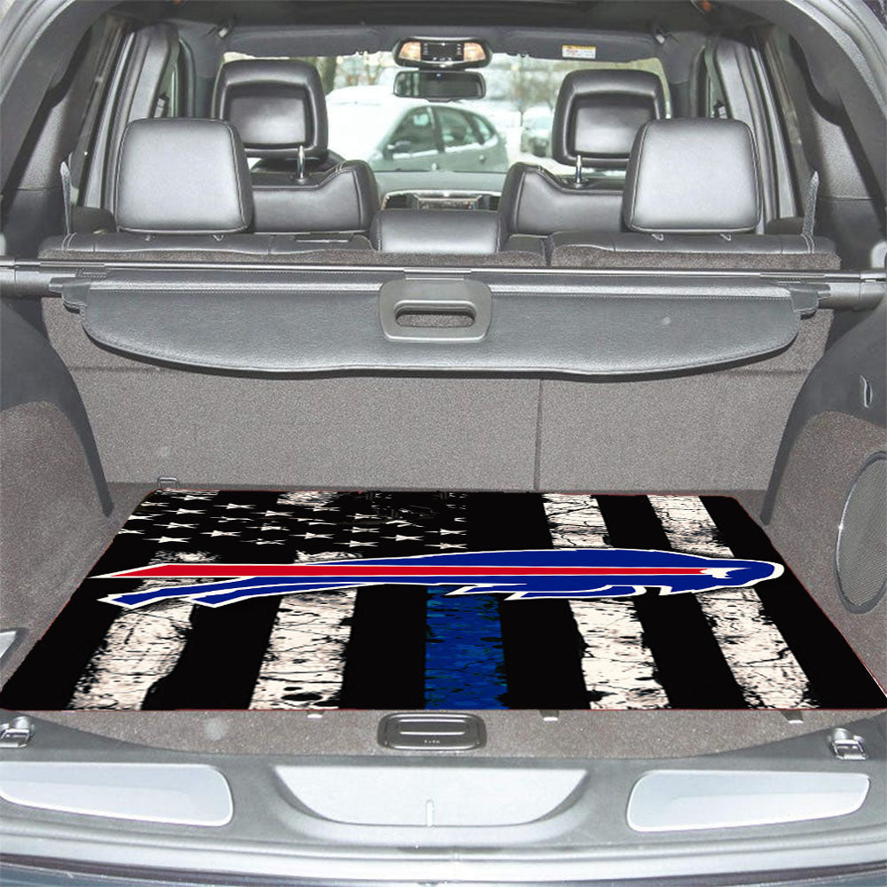 Buffalo Bills Blue Thin Car Trunk Mat Non Slip