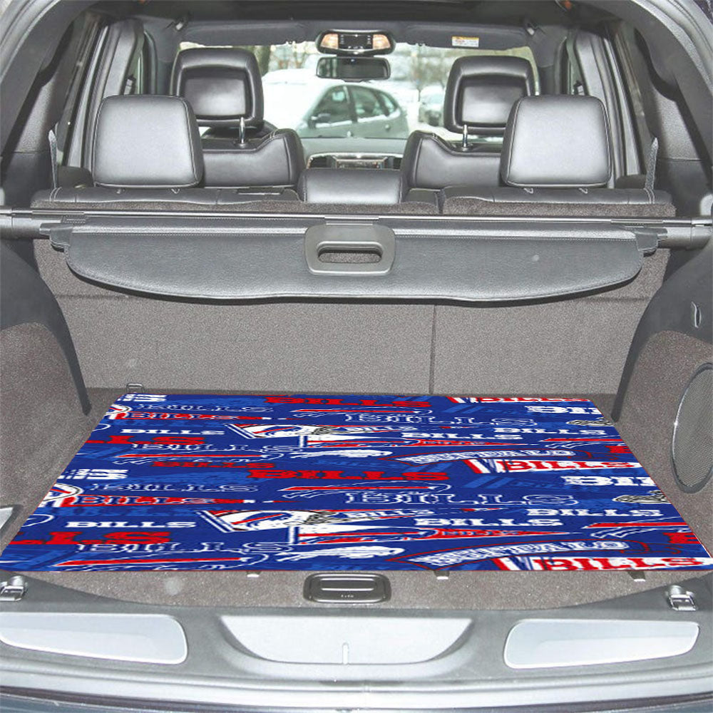 Buffalo Bills Logo Doodle Car Trunk Mat Non Slip