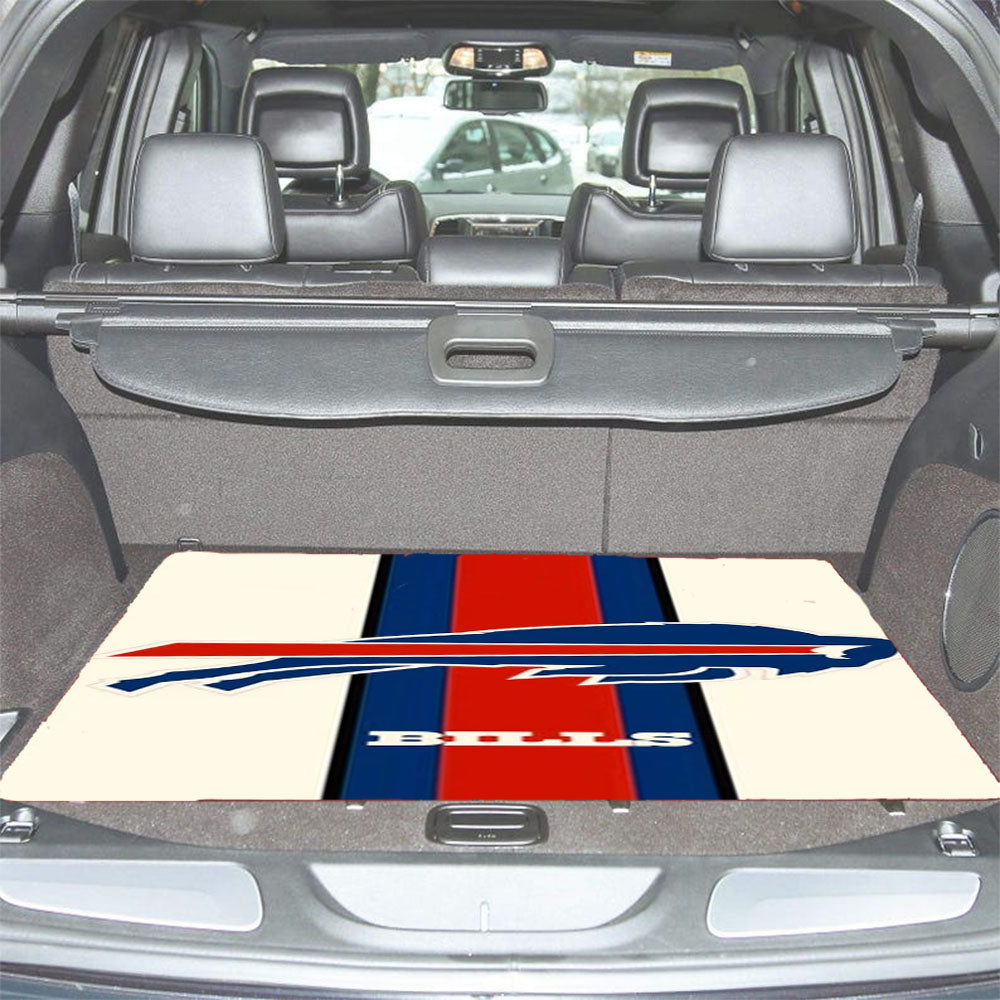 Buffalo Bills White Car Trunk Mat Non Slip