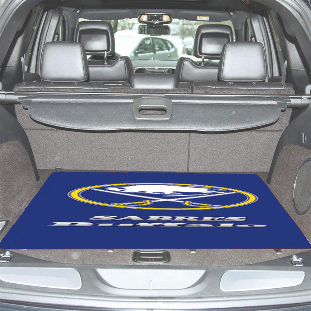Buffalo Sabres Logo On Blue Car Trunk Mat Non Slip