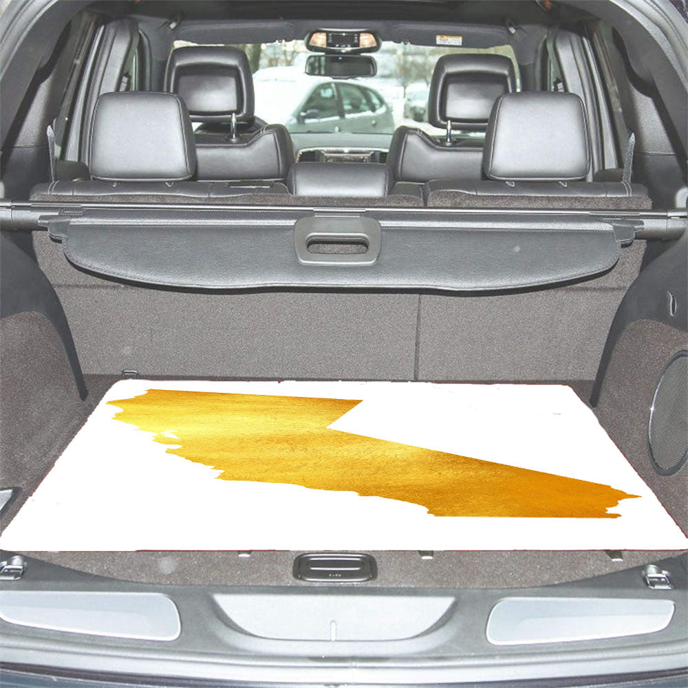 California Golden State Map Car Trunk Mat Non Slip