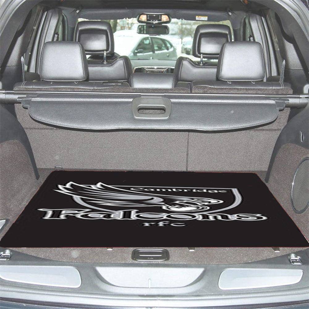Cambridge Falcons Logo Grey Car Trunk Mat Non Slip