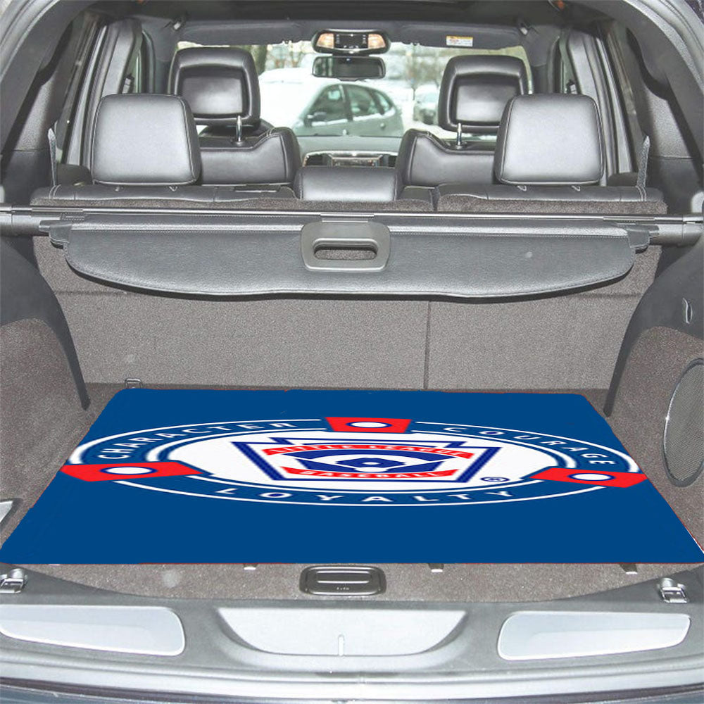 Character Corage Loyalty Baseball Logo Blue Car Trunk Mat Non Slip