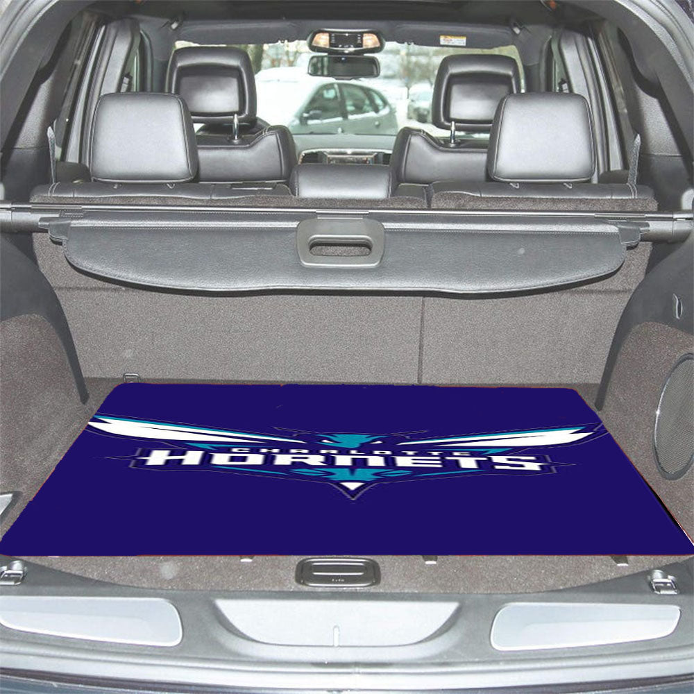 Charlotte Hornets Blue 2 Car Trunk Mat Non Slip