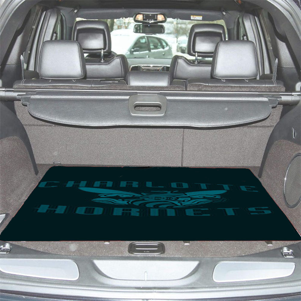 Charlotte Hornets Blue Black Car Trunk Mat Non Slip