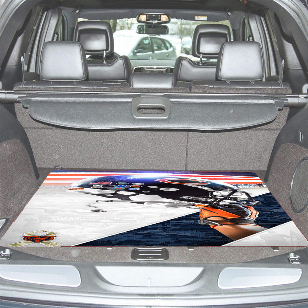 Chicago Bears Helmet Logo Car Trunk Mat Non Slip