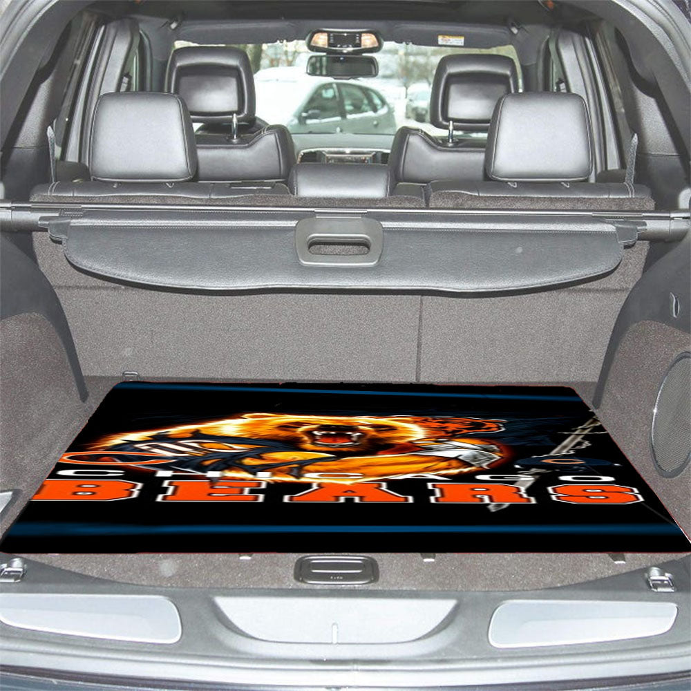 Chicago Bears Nfl Black 1 Car Trunk Mat Non Slip