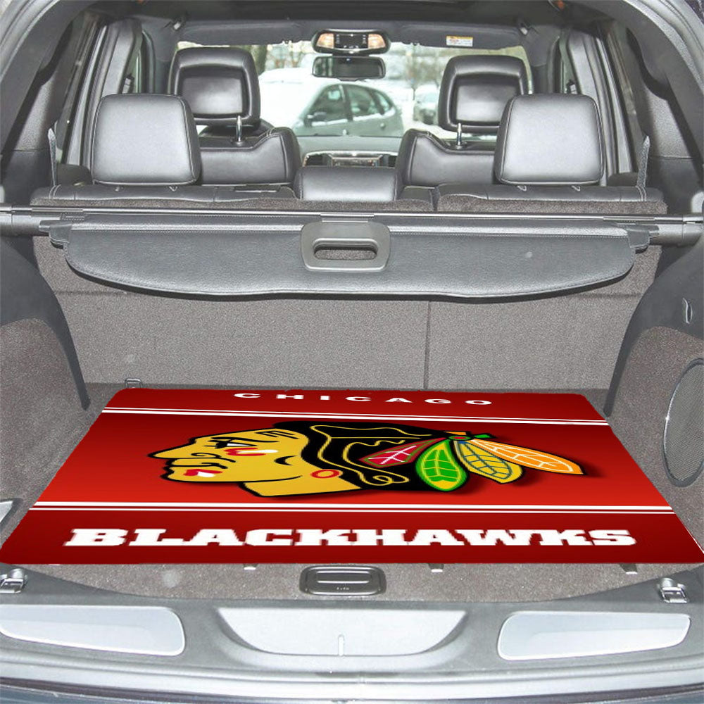 Chicago Blackhawks Nhl Ice Hokey Car Trunk Mat Non Slip