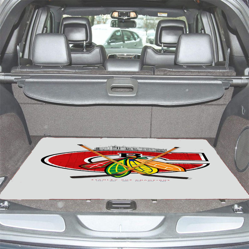 Chicago Blackhawks Stanley Cup Champions Car Trunk Mat Non Slip