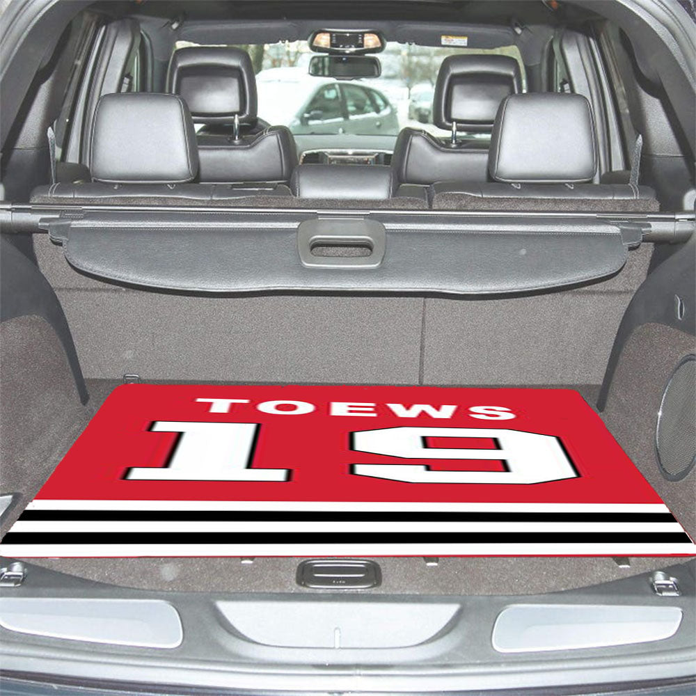 Chicago Blackhawks Toews Jersey 2 Car Trunk Mat Non Slip
