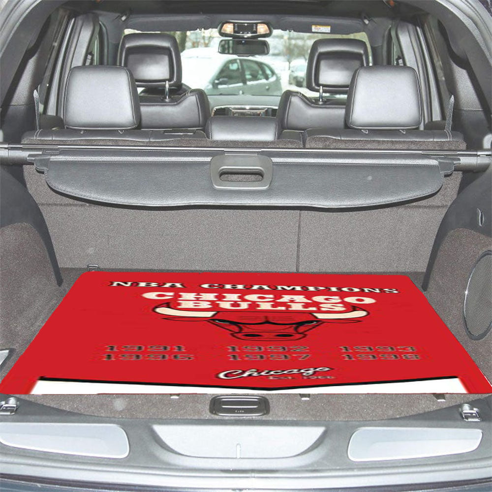 Chicago Bulls Championship Banner Car Trunk Mat Non Slip