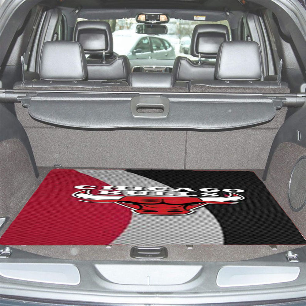 Chicago Bulls Texture Logo Car Trunk Mat Non Slip