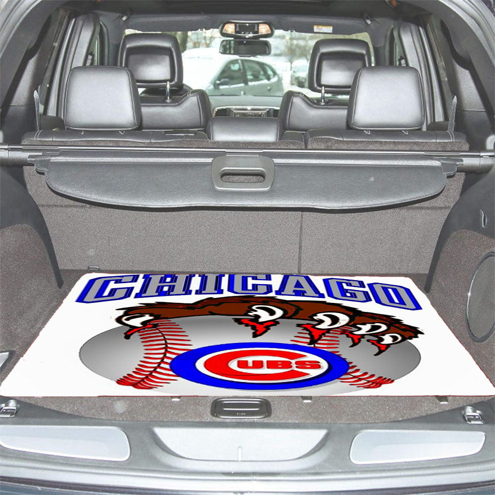 Chicago Cubs Baseball Bear Hand Car Trunk Mat Non Slip