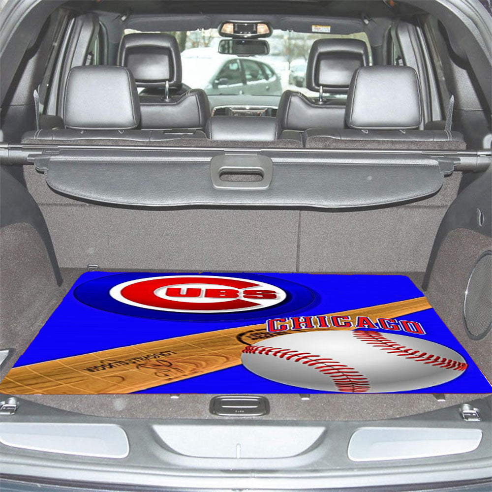 Chicago Cubs Baseball Logo Stick Car Trunk Mat Non Slip