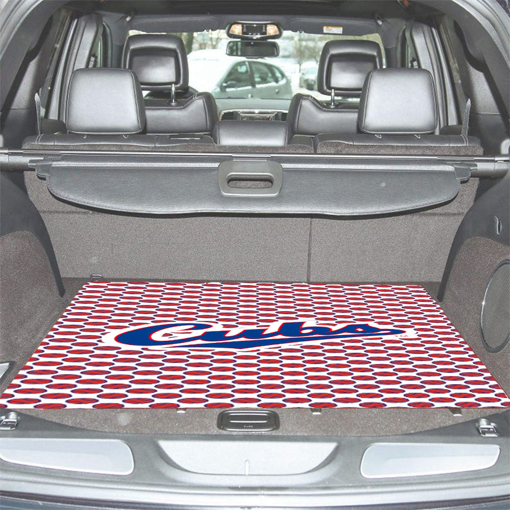 Chicago Cubs Baseball Polka Dot Car Trunk Mat Non Slip