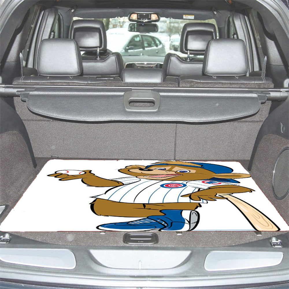 Chicago Cubs Bear Mascot Car Trunk Mat Non Slip