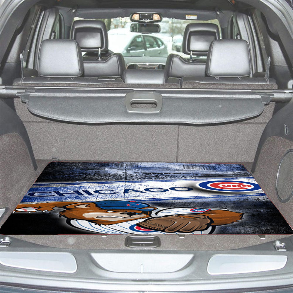 Chicago Cubs Bears Grunge Car Trunk Mat Non Slip
