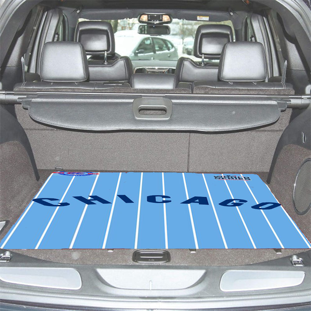 Chicago Cubs Blue Stripe Car Trunk Mat Non Slip