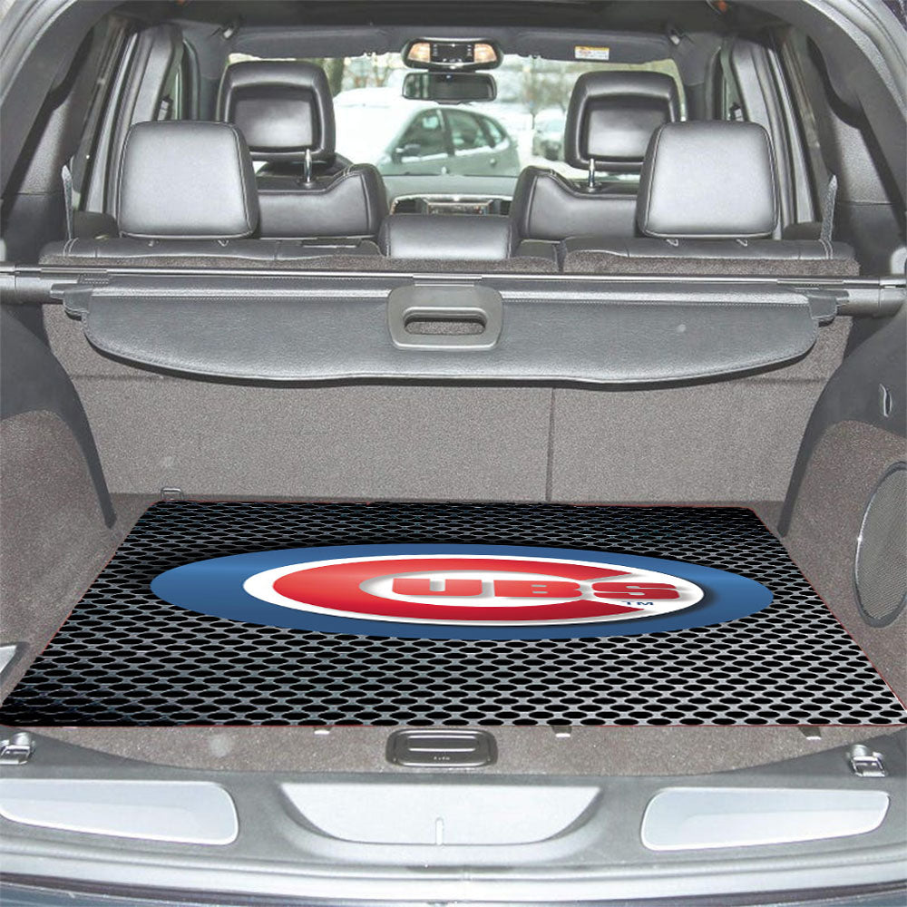 Chicago Cubs Carbon Fiber Art Car Trunk Mat Non Slip