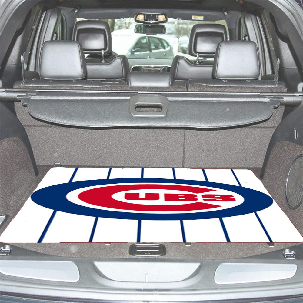 Chicago Cubs Circle Stripe Blues Car Trunk Mat Non Slip