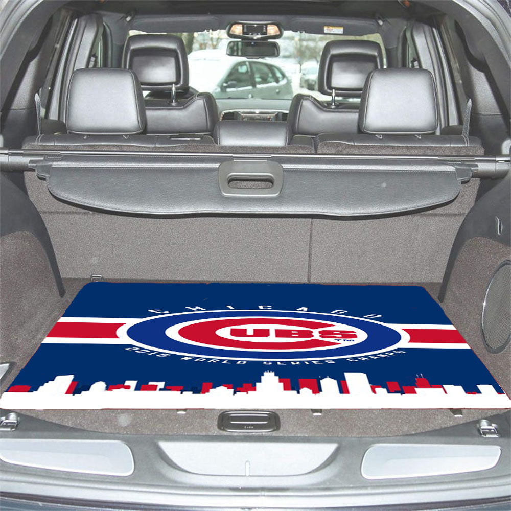 Chicago Cubs City Pattern Car Trunk Mat Non Slip