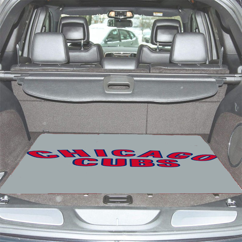 Chicago Cubs In Red Text Car Trunk Mat Non Slip