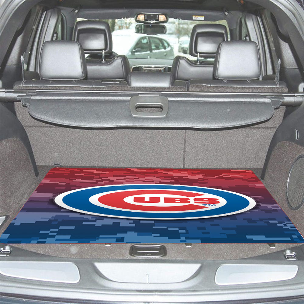 Chicago Cubs Logo Camo Car Trunk Mat Non Slip
