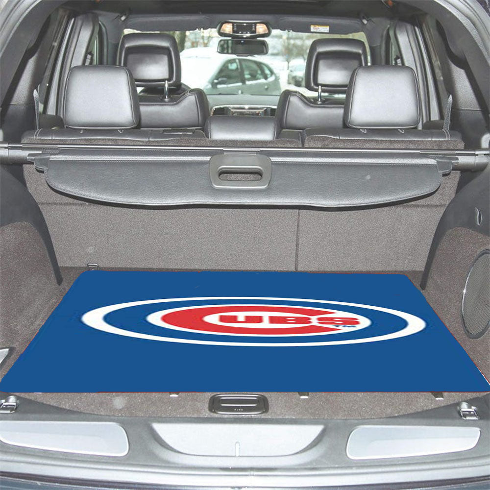 Chicago Cubs Logo On Blue Car Trunk Mat Non Slip
