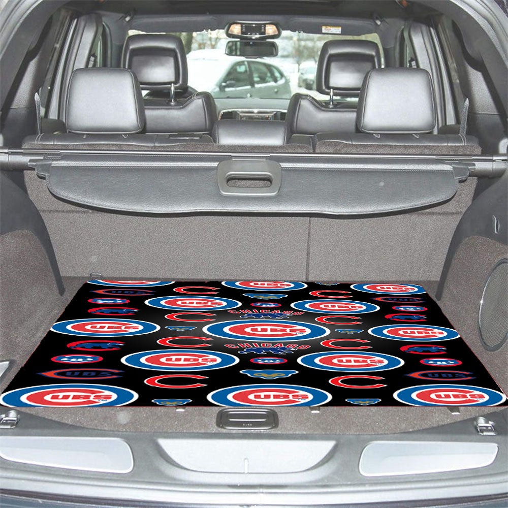 Chicago Cubs Logo Pattern Car Trunk Mat Non Slip