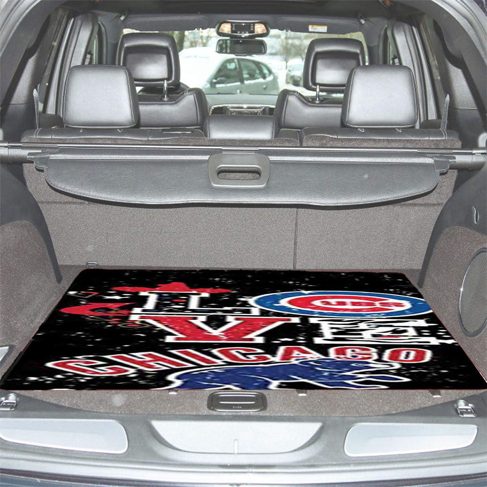 Chicago Cubs Love Car Trunk Mat Non Slip