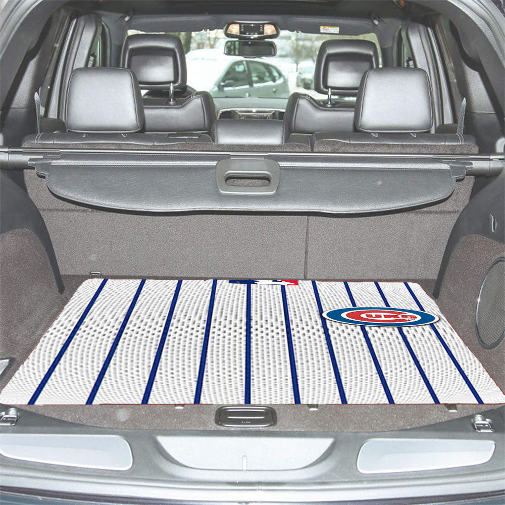 Chicago Cubs Stripe Baseball Car Trunk Mat Non Slip