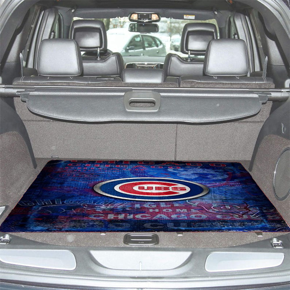 Chicago Cubs Texture Wall Car Trunk Mat Non Slip