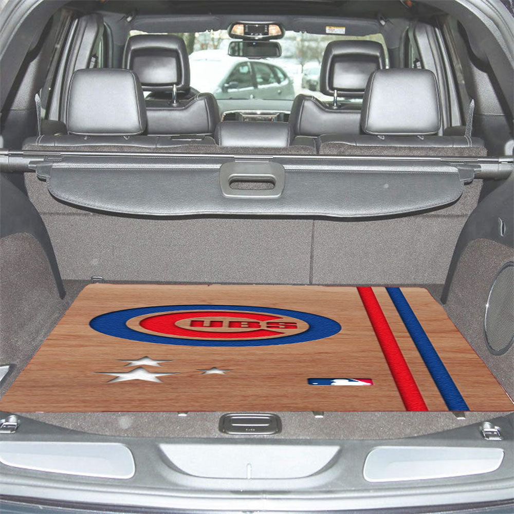 Chicago Cubs Wooden Star Car Trunk Mat Non Slip