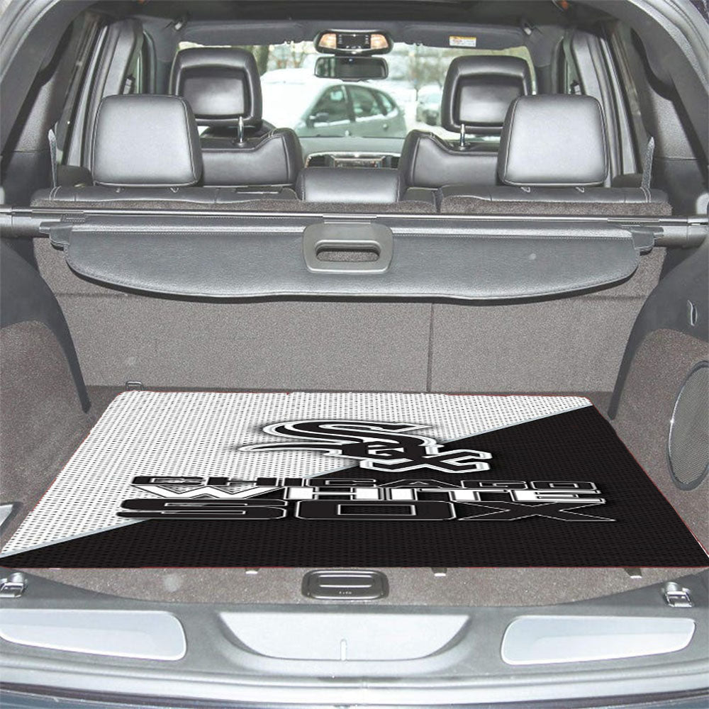 Chicago White Sox Black White Logo Car Trunk Mat Non Slip