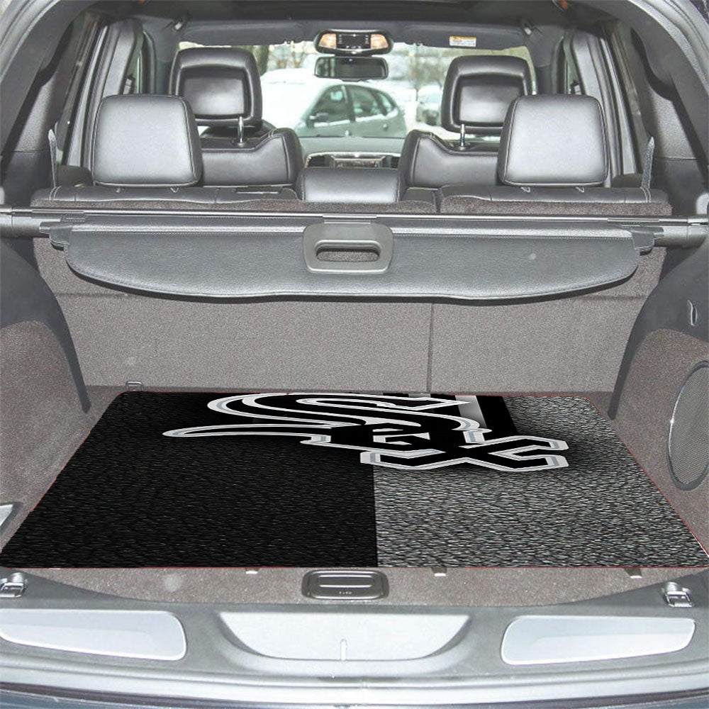 Chicago White Sox Leather Texture Wallpaper Car Trunk Mat Non Slip