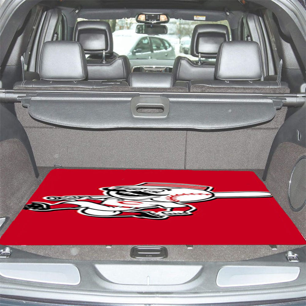 Cincinnati Baseball Logo Red Car Trunk Mat Non Slip