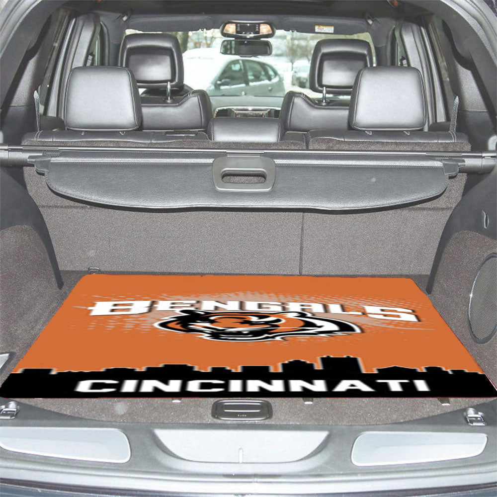 Cincinnati Bengals Logo Car Trunk Mat Non Slip
