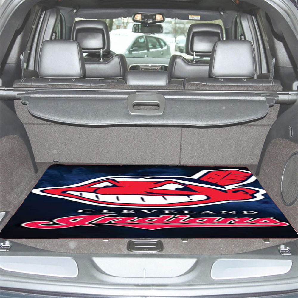 Cleveland Indians Logo Blue Fade Car Trunk Mat Non Slip