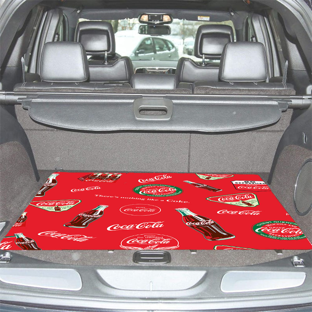 Coca Cola Allover Cotton Car Trunk Mat Non Slip