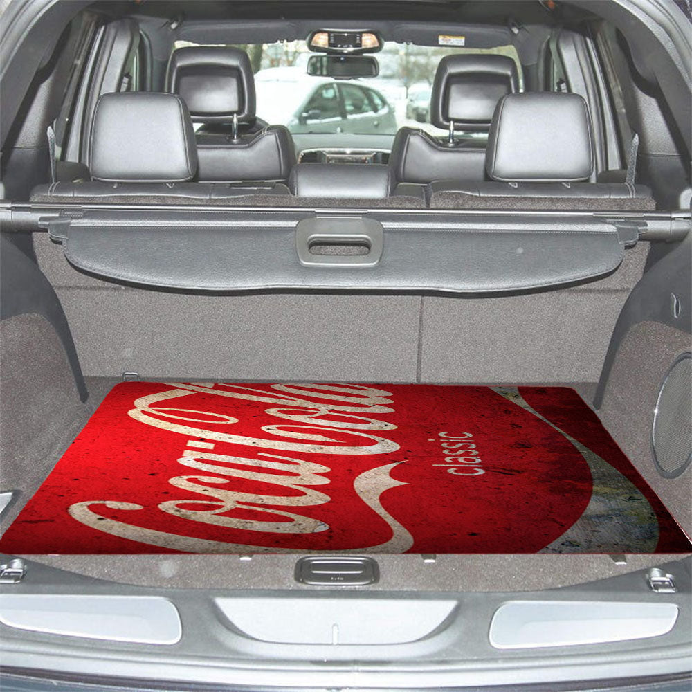 Coca Cola Classic Vintage Logo Red Car Trunk Mat Non Slip