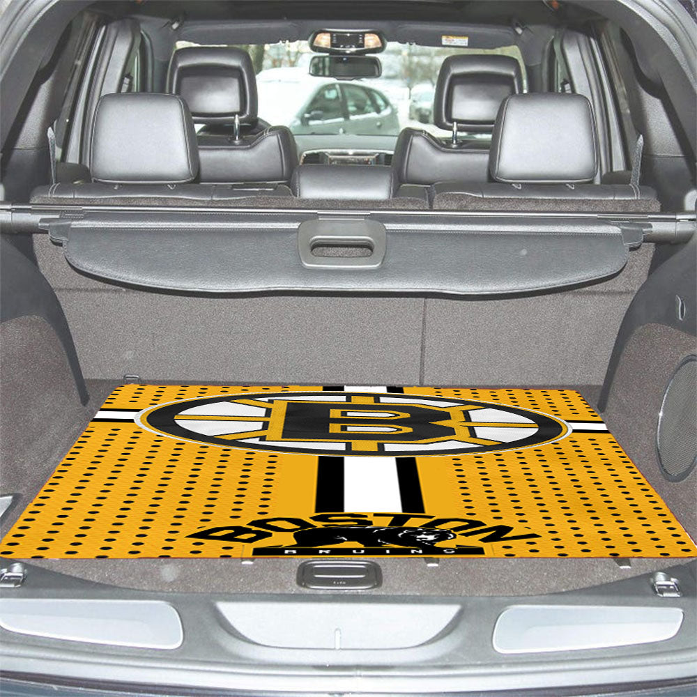 Custom Boston Bruins Hockey Car Trunk Mat Non Slip