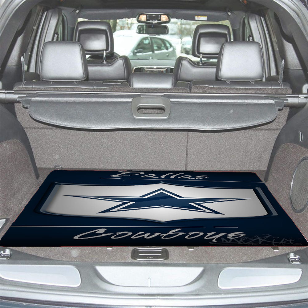 Dallas Cowboys, Blue, Dak Prescott, East Car Trunk Mat Non Slip