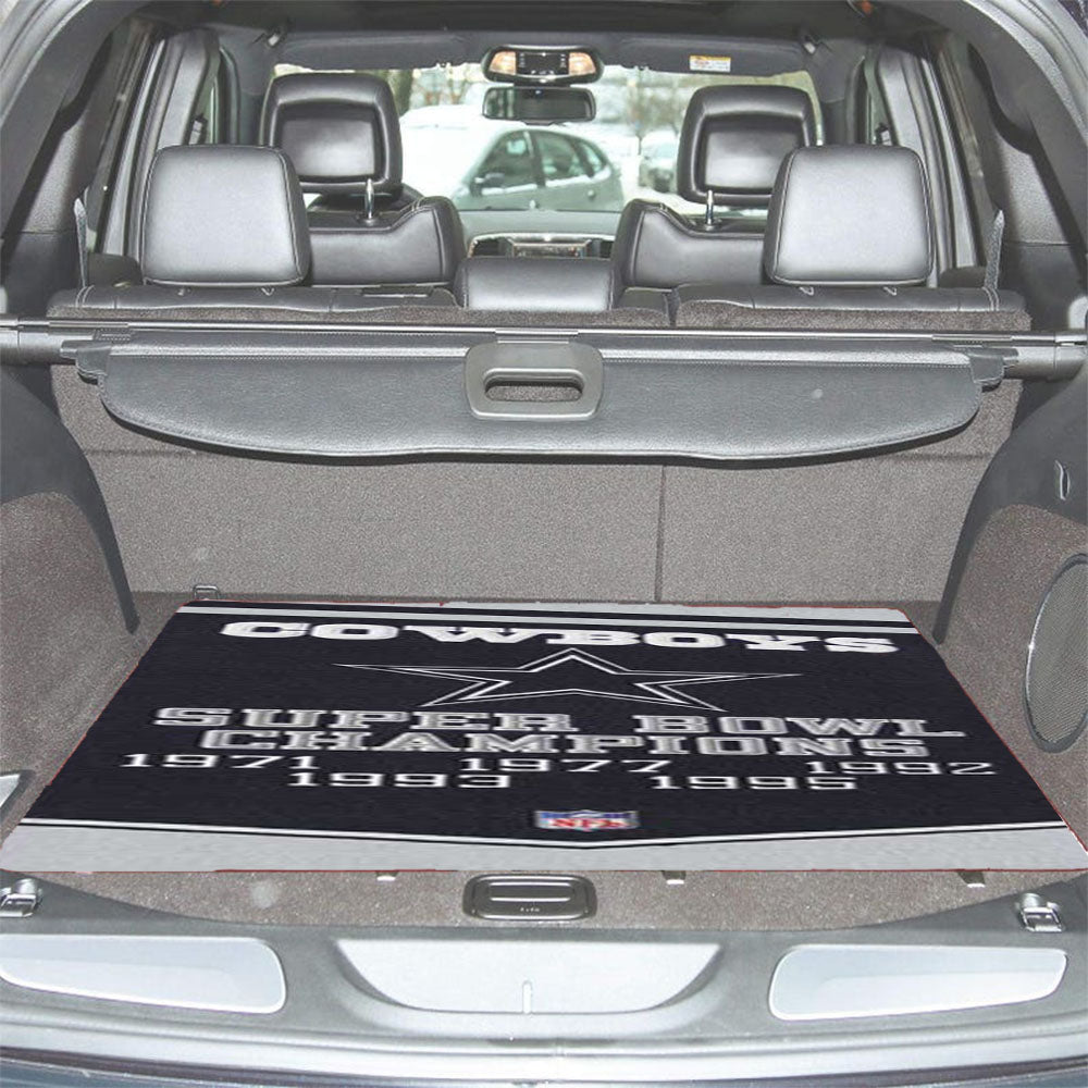 Dallas Cowboys Banner Texture Car Trunk Mat Non Slip